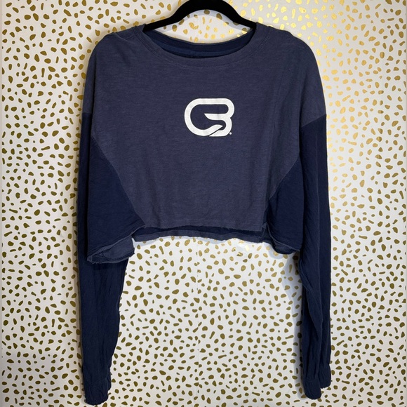 Cyclebar Navy Blue Cropped Sweatshirt - Picture 1 of 3